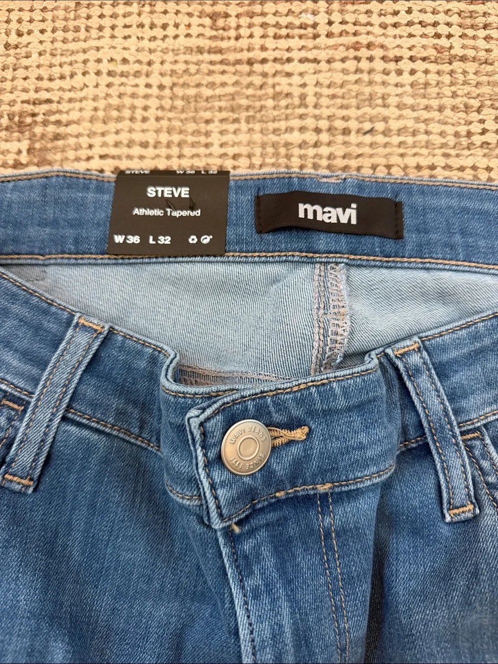 Mavi Men's Slim Fit Jeans in Mid Blue Wash